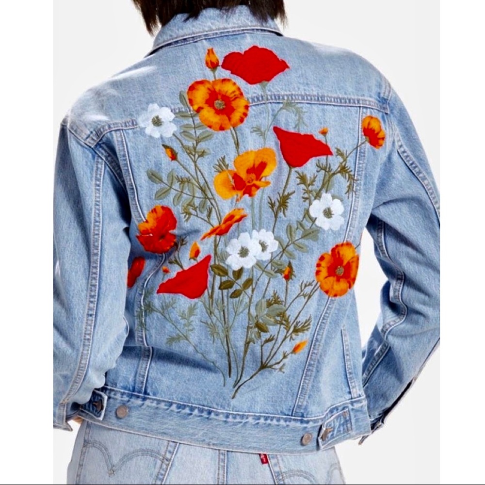 Levi's Limited Edition Floral Denim Jacket